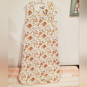 Coccoli Floral Sleeveless Sleep Sack in Cream, Brown & Yellow